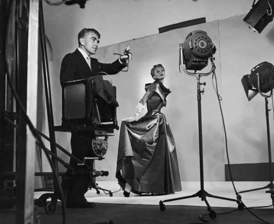 Horst directing fashion shoot with Lisa Fonssagrives 1949